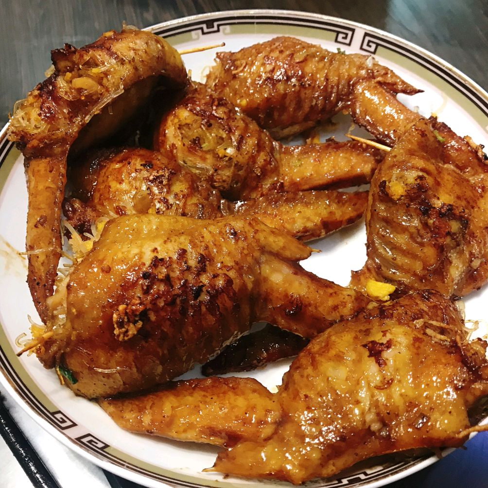Stuffed Chicken Wings on plate