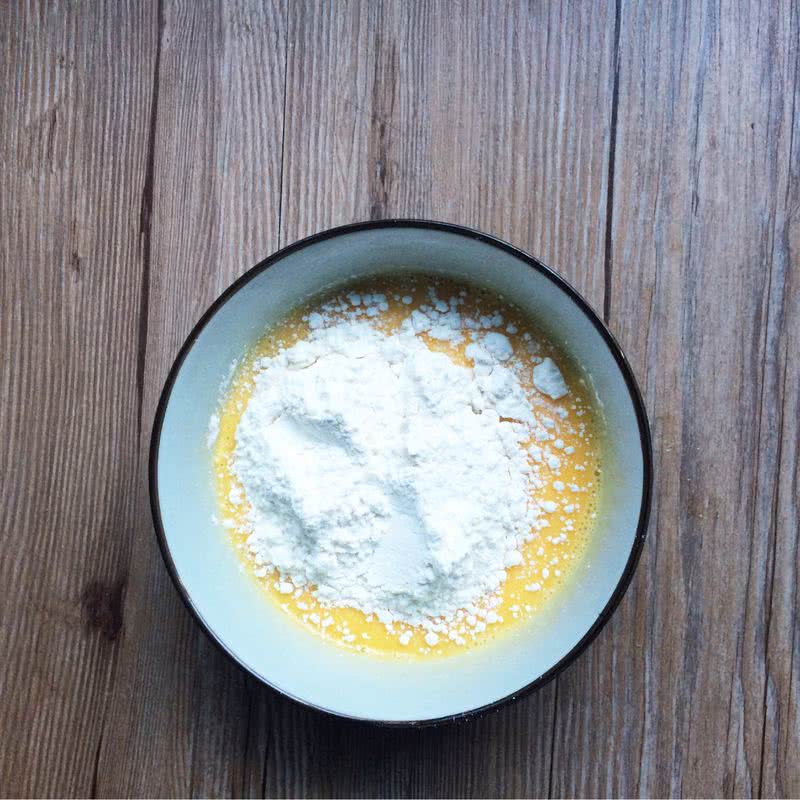 flour and egg yolk